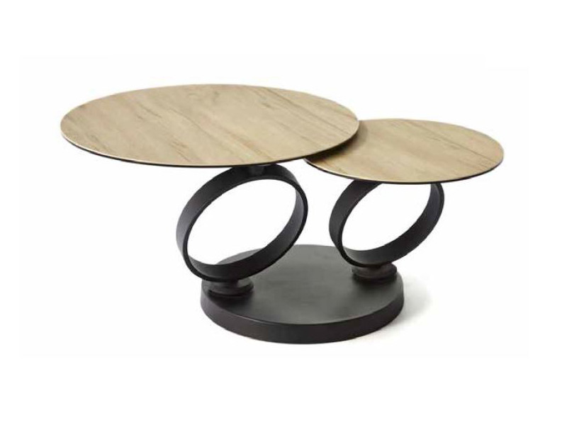 ONNO-Table basse 2 plateaux pivotants