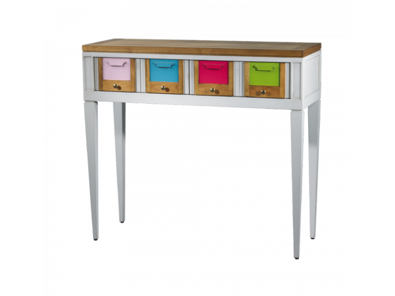 LES COLORISTES-Console 2 tiroirs