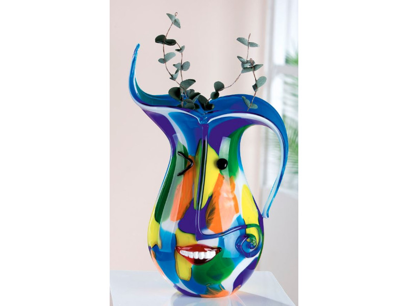 ART DU VERRE-Vase visage