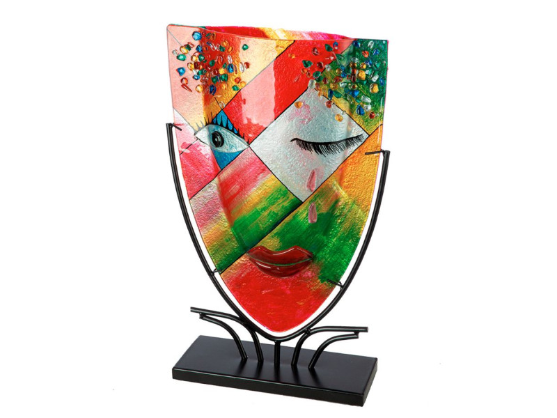 ART DU VERRE-Vase de sol ovale