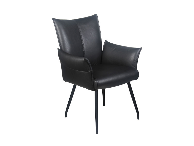 CEZANNE-Chaise fauteuil CUIR 4 pieds