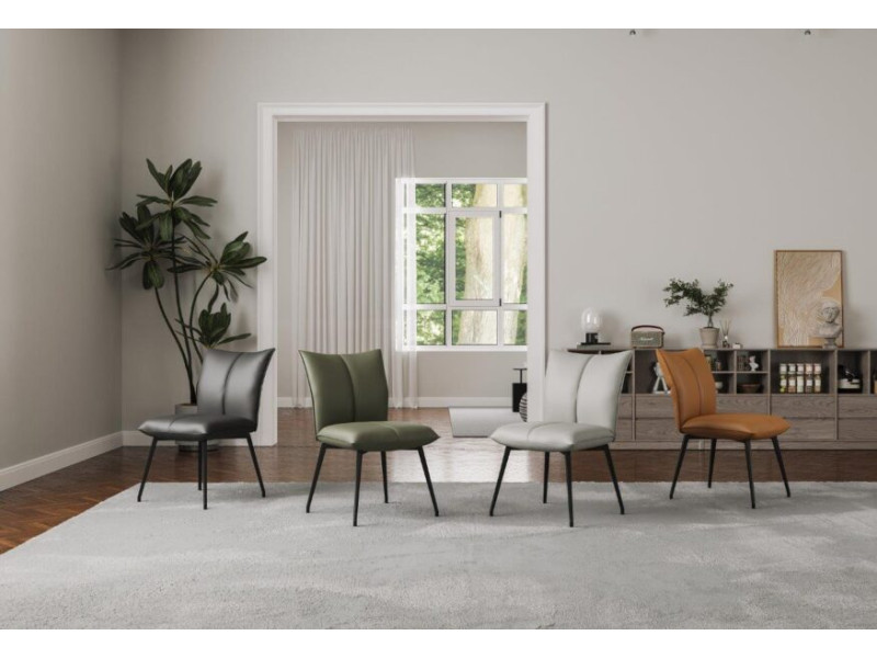 MONET-Chaise CUIR 4 pieds
