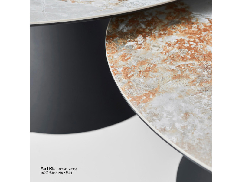 ASTRE-Table basse ronde pied conique