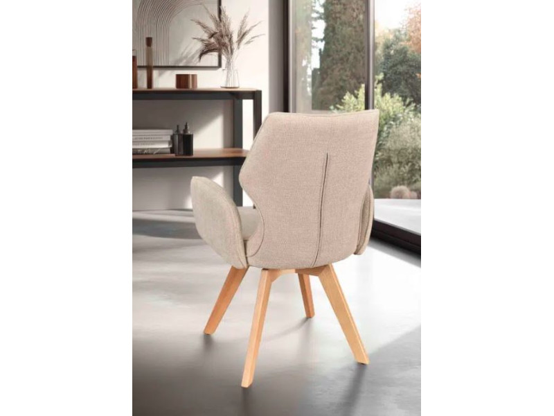 JULIETTE-Chaise fauteuil 4 pieds bois...