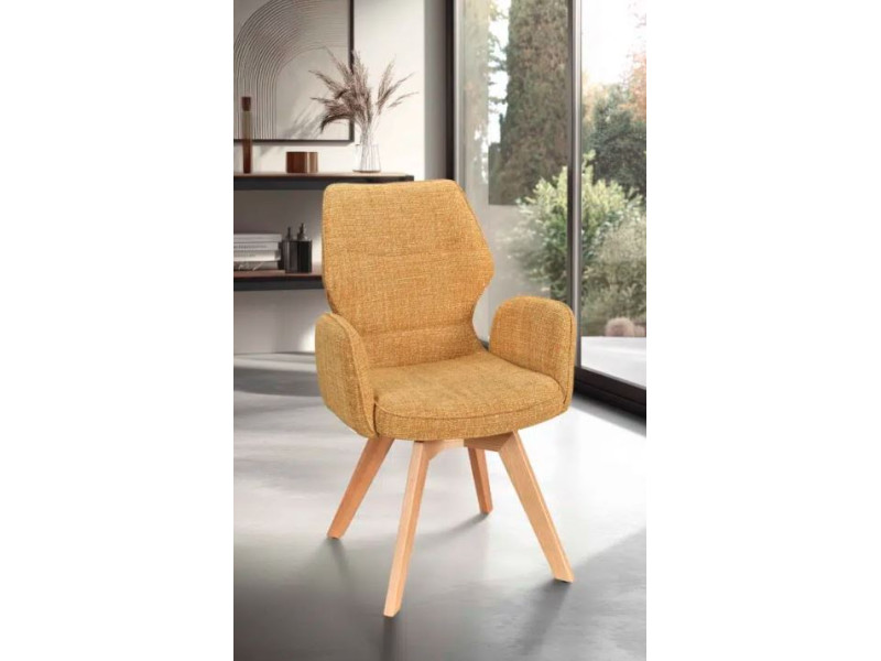 JULIETTE-Chaise fauteuil 4 pieds bois...