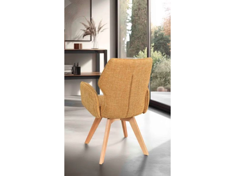 JULIETTE-Chaise fauteuil 4 pieds bois...