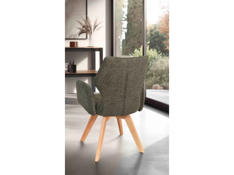 JULIETTE-Chaise fauteuil 4 pieds bois...