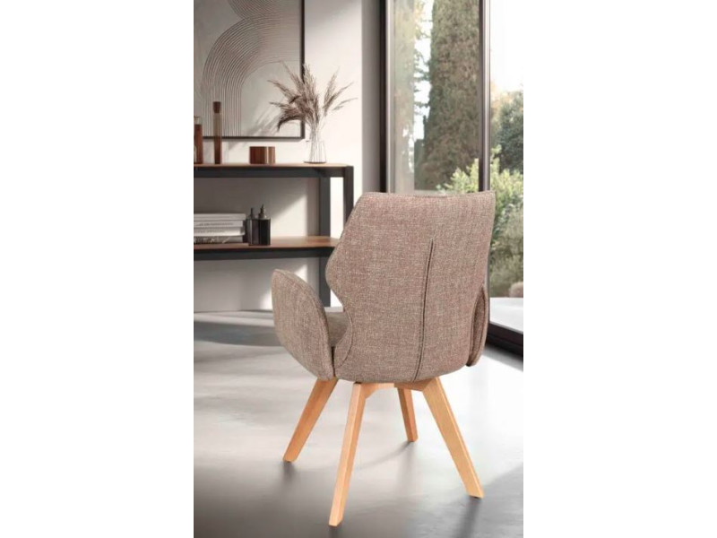 JULIETTE-Chaise fauteuil 4 pieds bois...