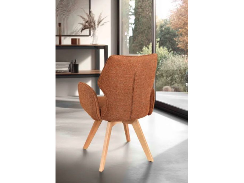 JULIETTE-Chaise fauteuil 4 pieds bois...