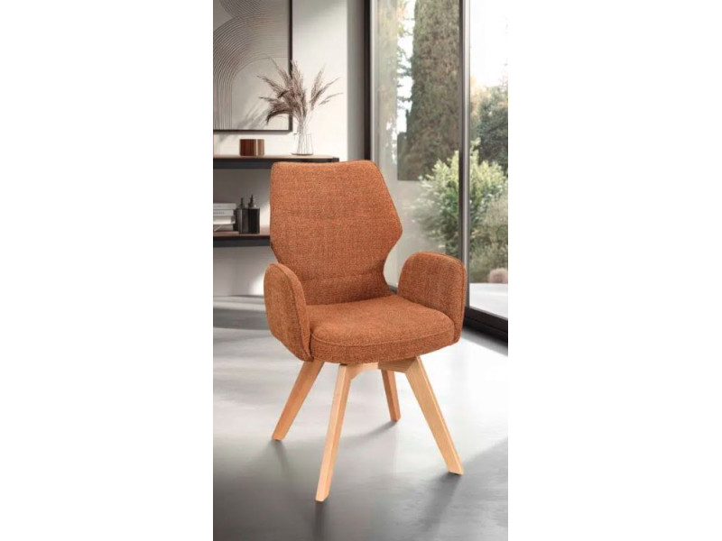 JULIETTE-Chaise fauteuil 4 pieds bois...