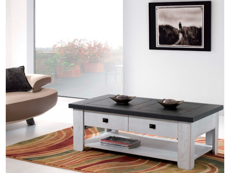 WHITNEY-Table basse dînette plateau...
