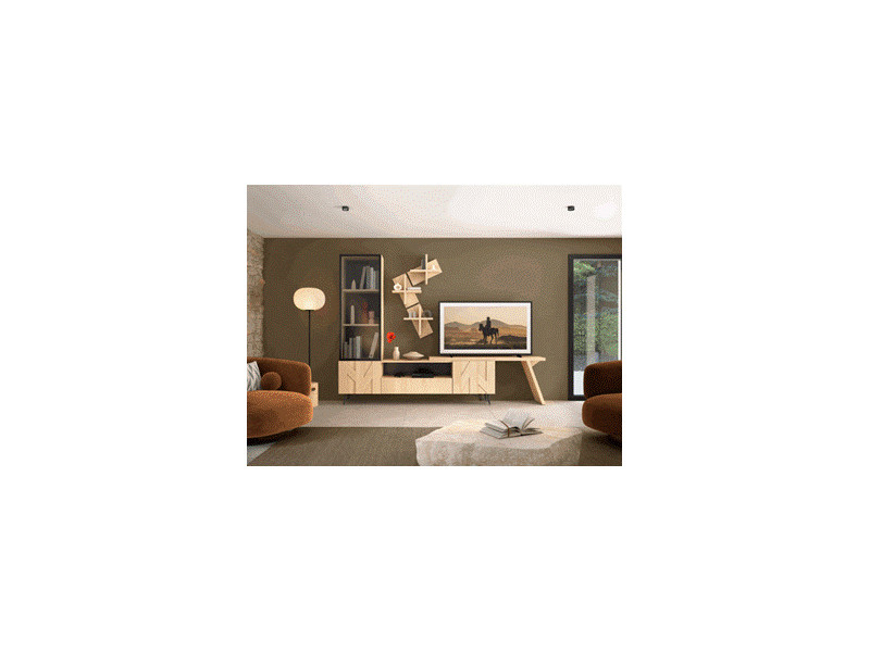 CANOPEE-Meuble 1 porte 3 niches avec...
