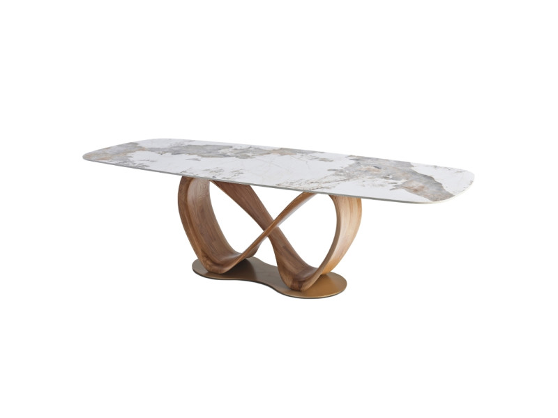 LYRA-Table ovale fixe PIED RUBAN