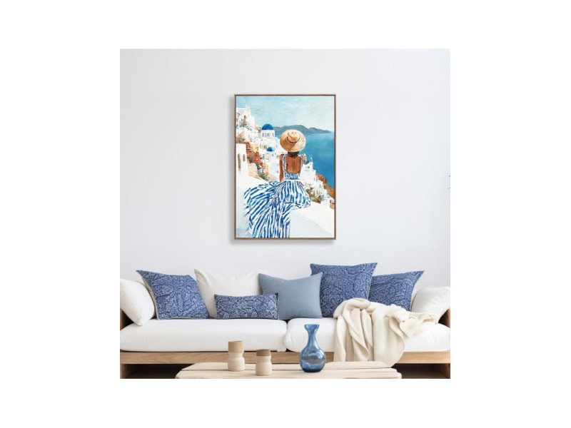 LA GRECE 2-Toile encadrée