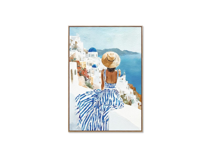 LA GRECE 2-Toile encadrée