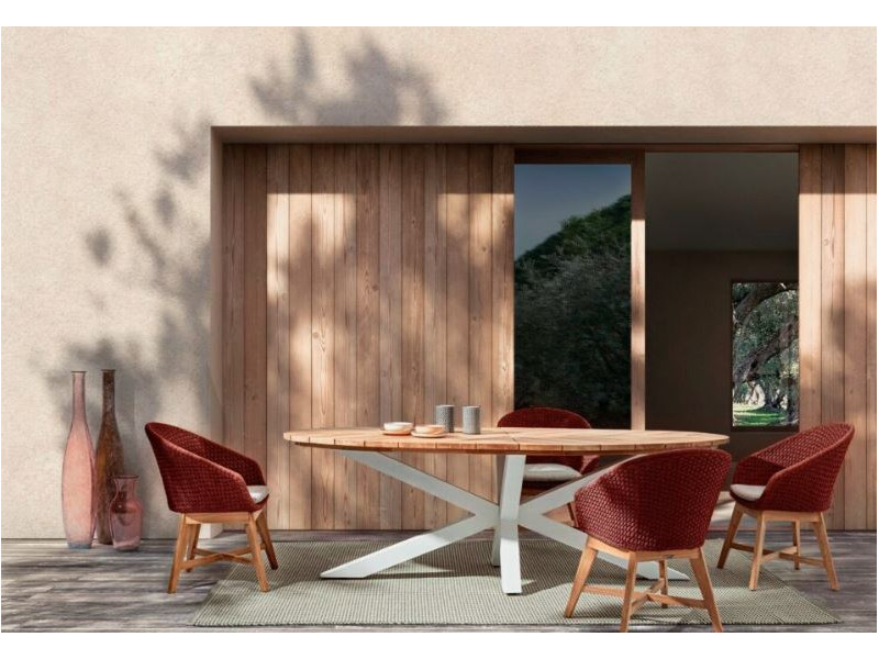 ZELMAR-Table ovale outdoor d'exposition