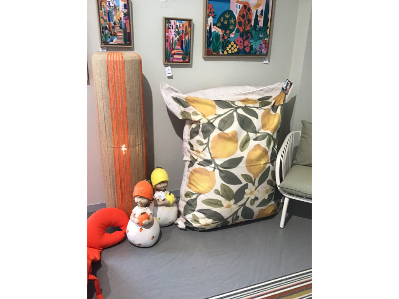 POUF FLOTTANT RECTANGLE XL-Citrons