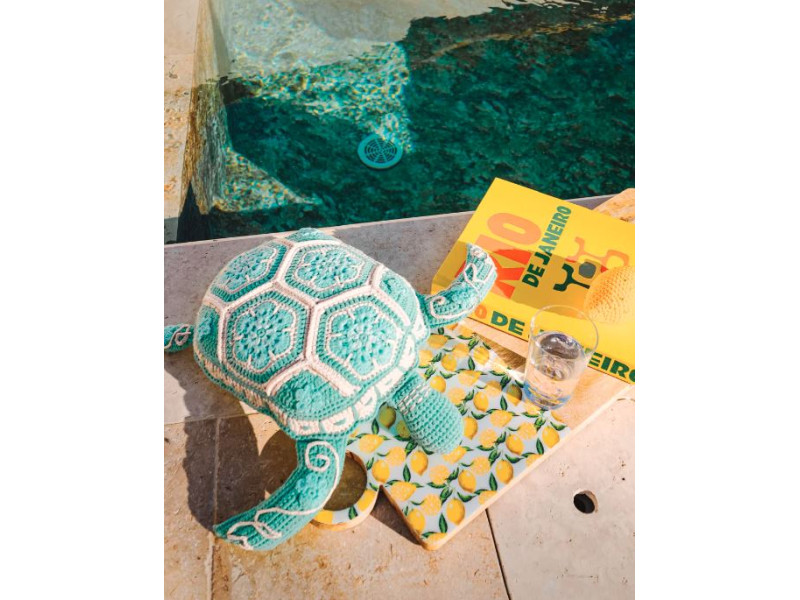 COUSSIN CROCHET TORTUE
