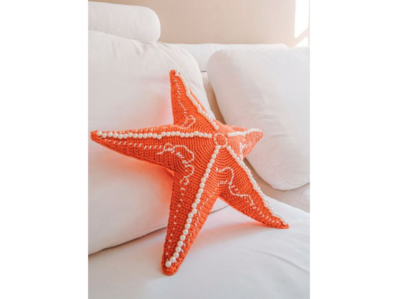 COUSSIN CROCHET ETOILE