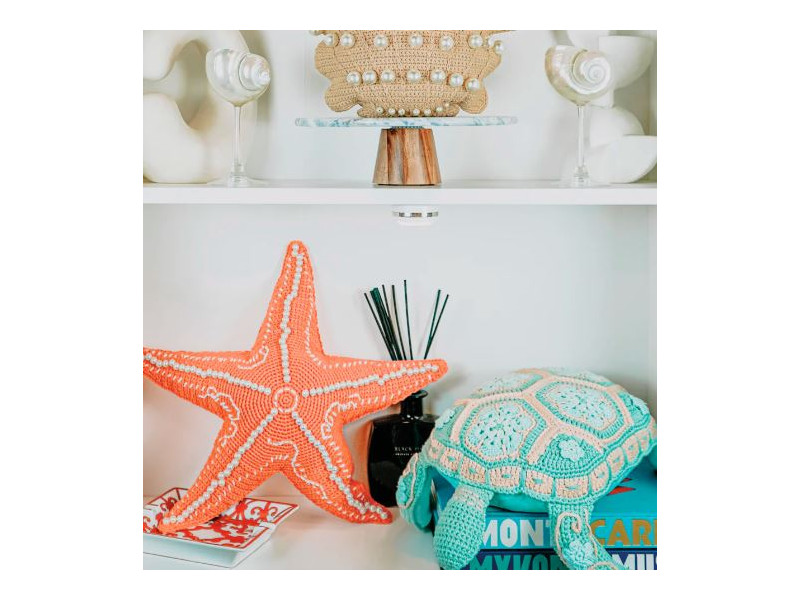COUSSIN CROCHET ETOILE