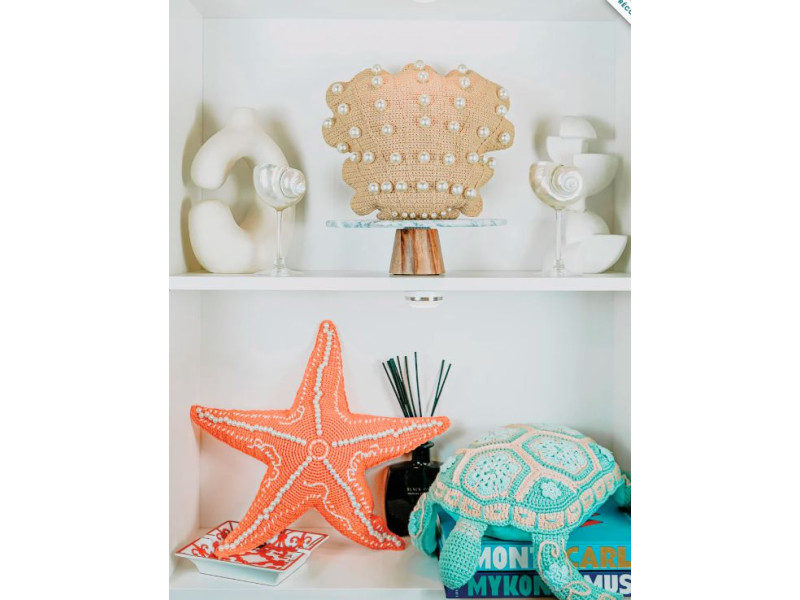 COUSSIN CROCHET COQUILLAGE