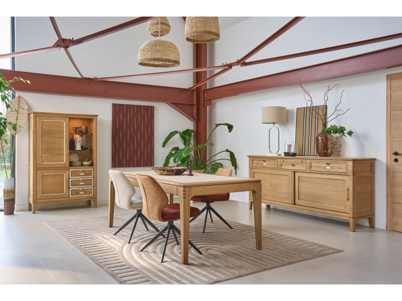 JAZZ-Table rectangle bois massif avec...