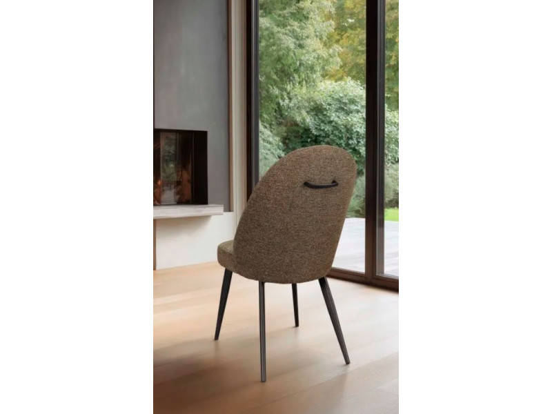 ELINA-Chaise 4 pieds avec poignées dos