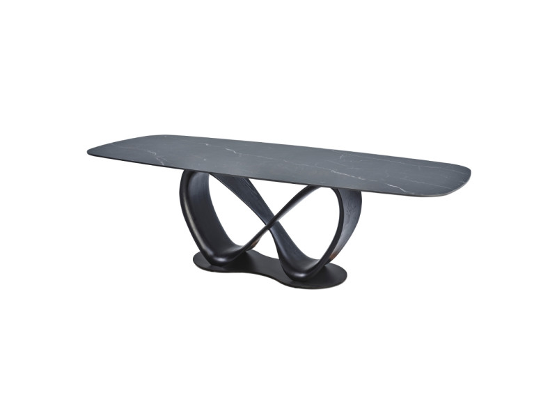 LYRA-Table ovale fixe PIED RUBAN