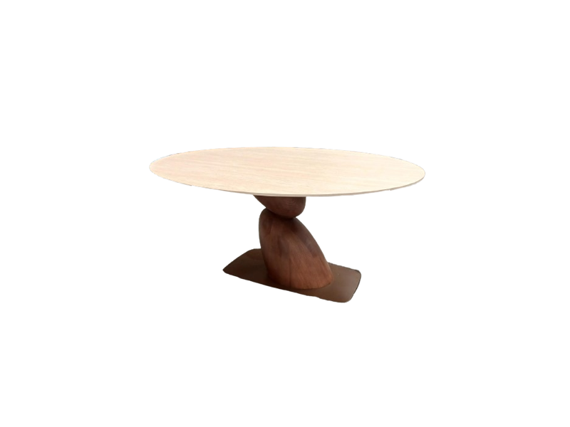 TALIA-Table ovalisée ou ronde pied...