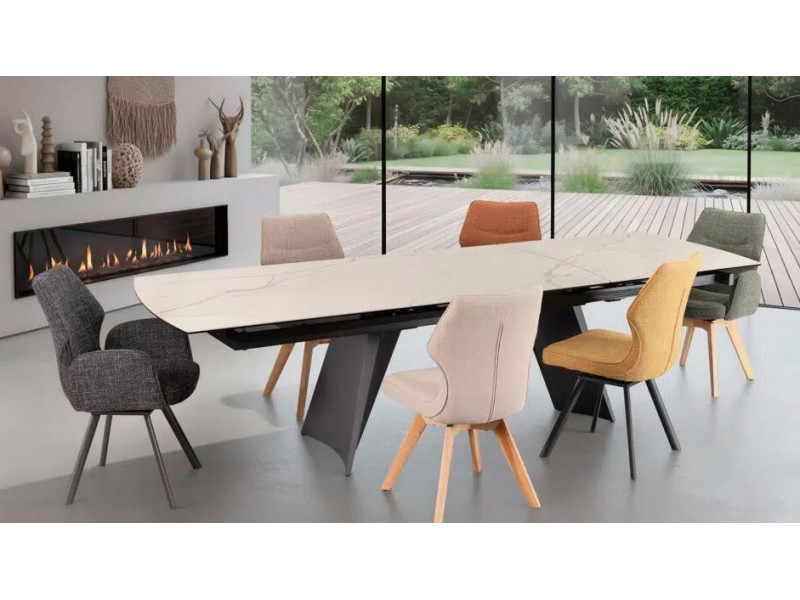 AZALEE-Table convexe céramique avec...