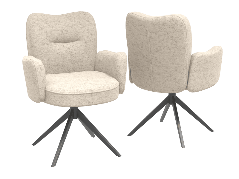 MUNICH-Chaise pivotante avec accoudoirs