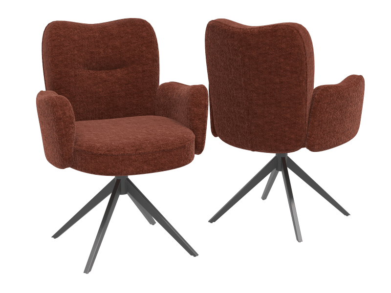 MUNICH-Chaise pivotante avec accoudoirs