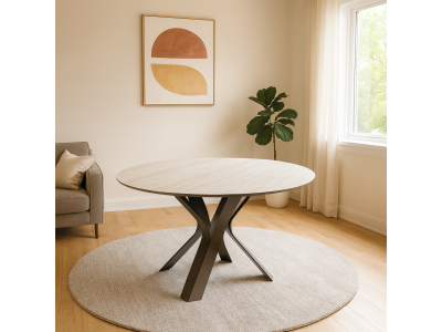 KRON-Table ronde fixe pied...