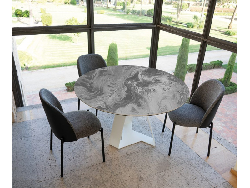 CARCASSONE-Table ronde fixe pied...