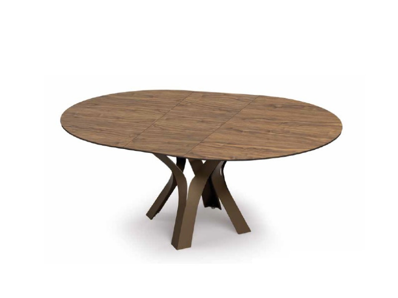 KRON-Table ovale avec allonge pied...