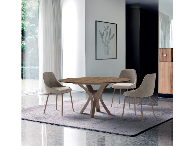 KRON-Table ovale avec allonge pied...