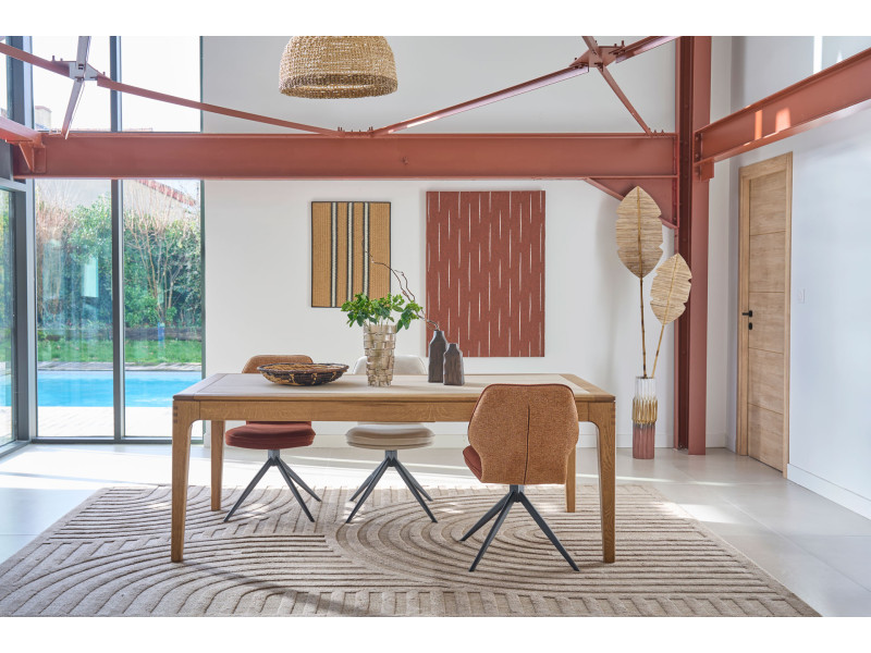 JAZZ-Table rectangle bois massif avec...