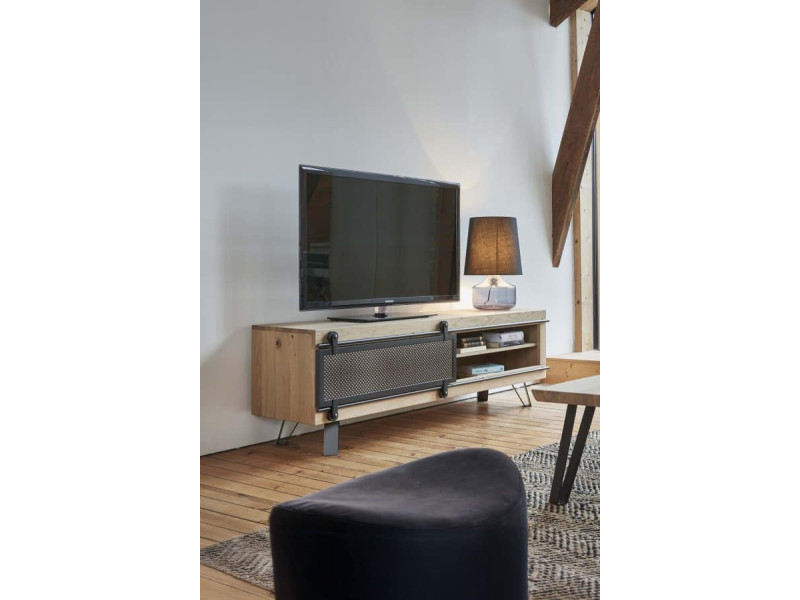 FUSION-Meuble télé porte coulissante...