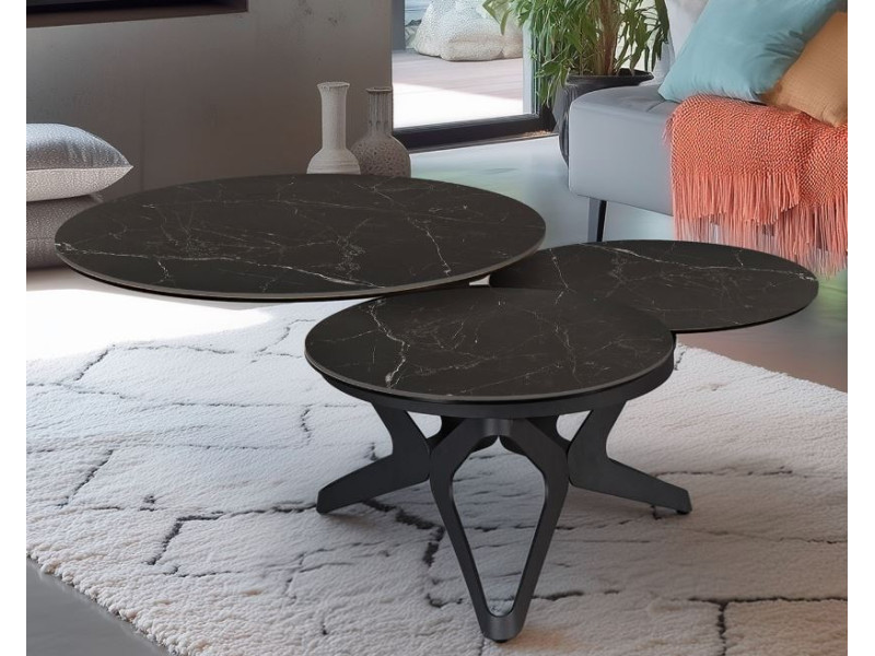 SYDNEY-Table basse 3 plateaux simultanés