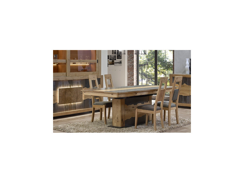 CIDNAY-Table extensible XXL pied central