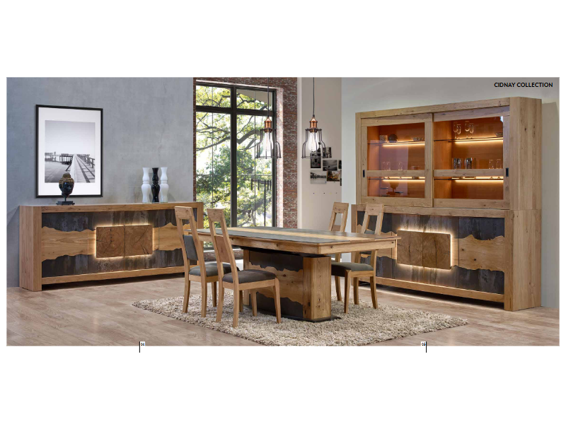 CIDNAY-Table extensible XXL pied central