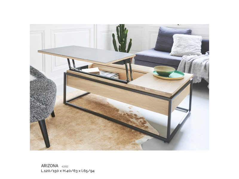 ARIZONA-Table basse plateau relevant