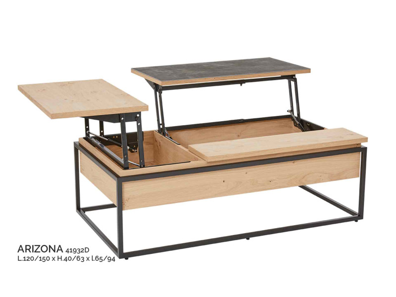 ARIZONA-Table basse plateau relevant