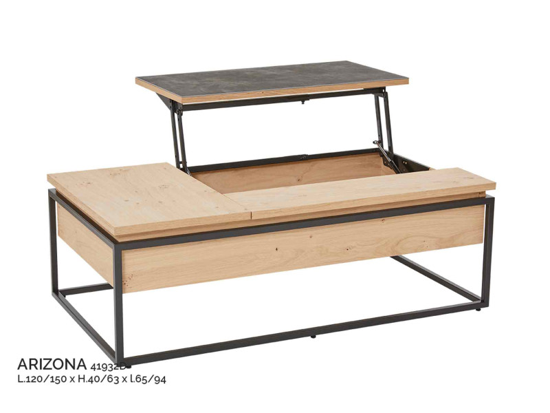 ARIZONA-Table basse plateau relevant