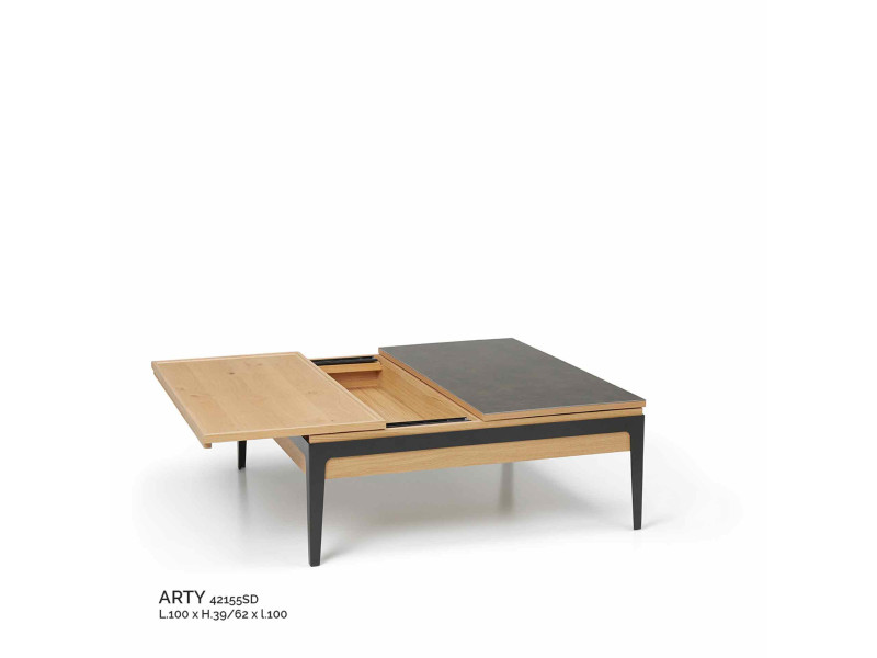 ARTY-Table basse carré plateau...