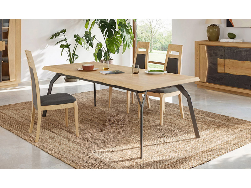 PORTO-Table rectangle plateau chant...