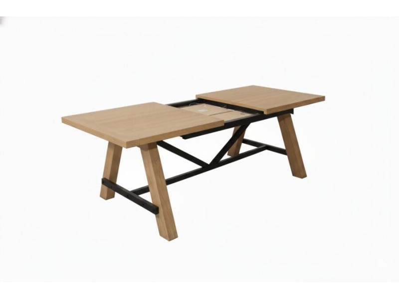 MONT-BLANC-Table rectangle pieds bois