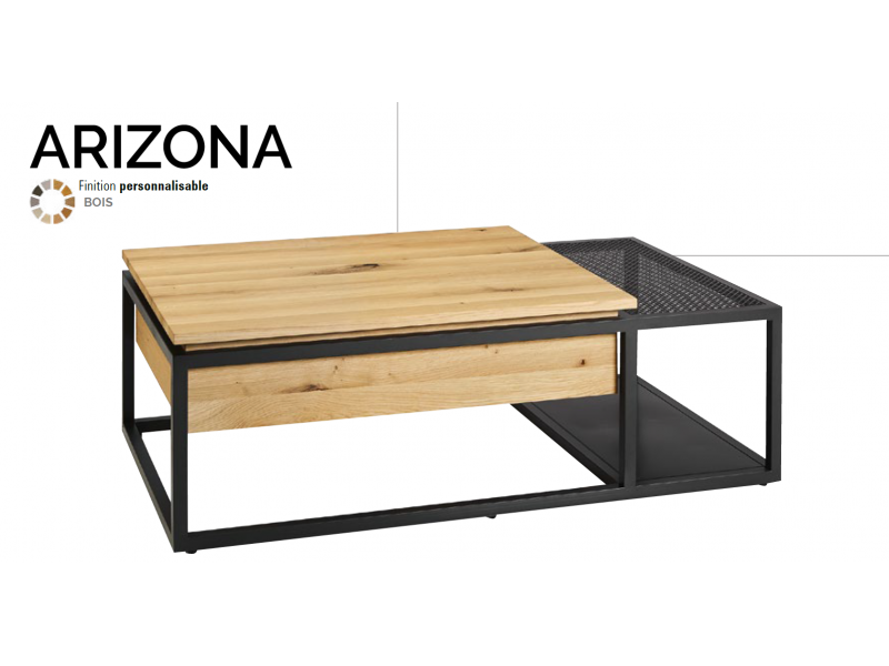 ARIZONA-Table basse plateau relevant