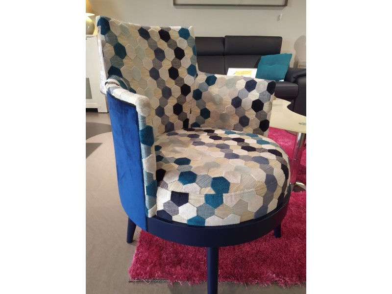 MATHIS - Fauteuil assise pivotante tissu