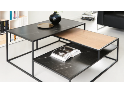 KIKADO- Table basse bois et...